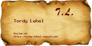 Tordy Lehel névjegykártya